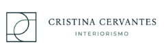 Logo de Cristina Cervantes. Incluye texto que dice: Cristina Cervantes Interiorismo